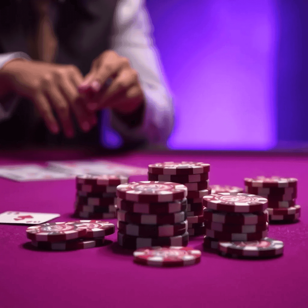 croupier and chips