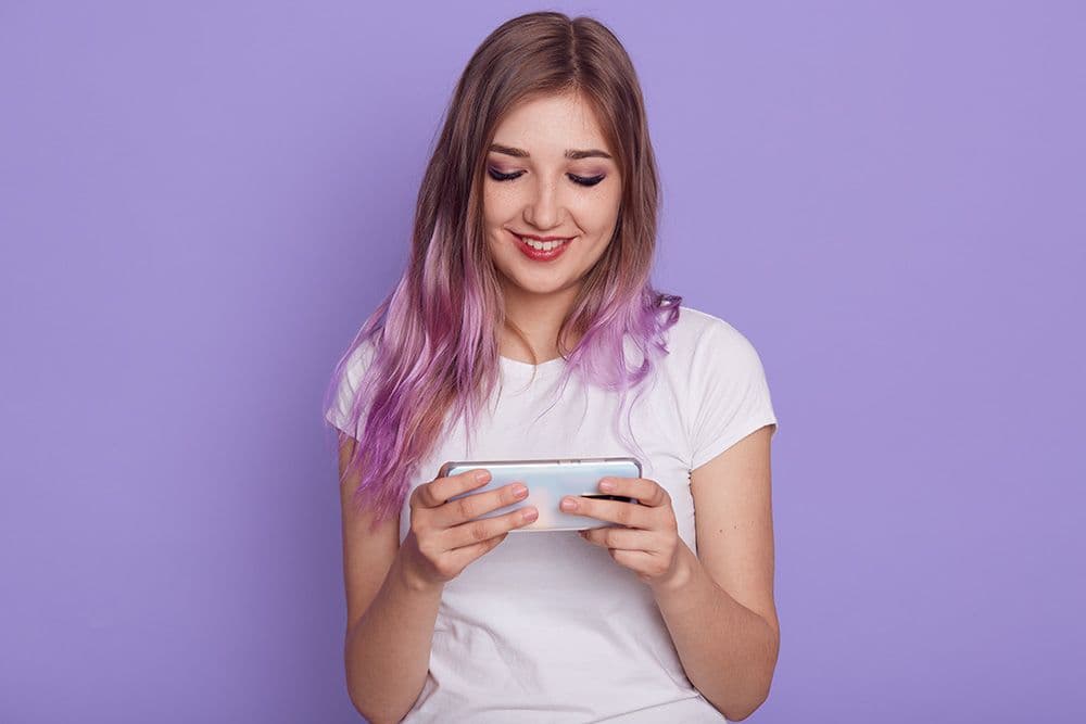 Girl with phone